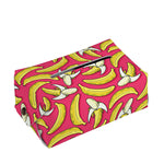 Pink Cartoon Banana Pattern Print Rectangle Tissue Box Cover