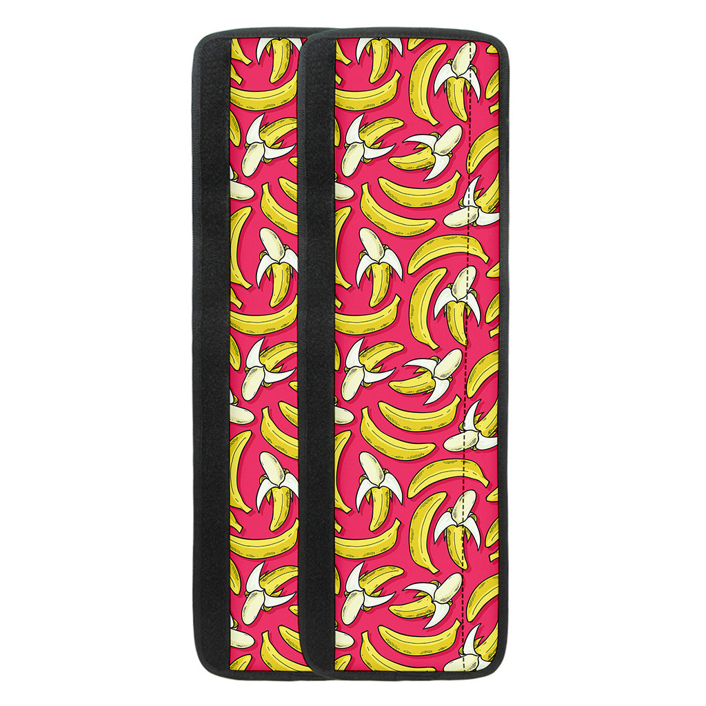 Pink Cartoon Banana Pattern Print Refrigerator Handle Covers