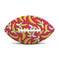 Pink Cartoon Banana Pattern Print Rugby Ball