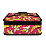 Pink Cartoon Banana Pattern Print Small Lunch Bag