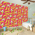 Pink Cartoon Banana Pattern Print Wall Sticker