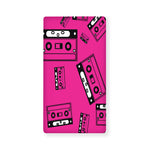 Pink Cassette Tape Pattern Print Baby Crib Sheet