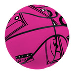 Pink Cassette Tape Pattern Print Basketball