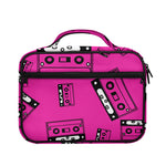 Pink Cassette Tape Pattern Print Briefcase Bible Bag