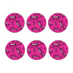Pink Cassette Tape Pattern Print Coaster Set