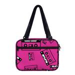 Pink Cassette Tape Pattern Print Double Strap Bible Bag
