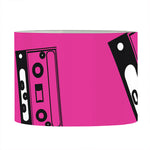 Pink Cassette Tape Pattern Print Drum Lamp Shade
