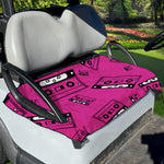 Pink Cassette Tape Pattern Print Golf Cart Seat Cover