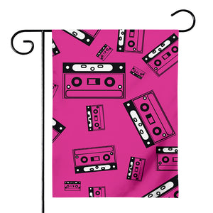 Pink Cassette Tape Pattern Print House Flag