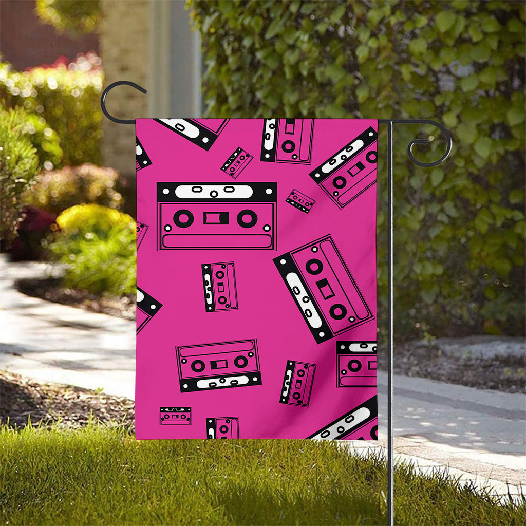 Pink Cassette Tape Pattern Print House Flag