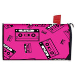 Pink Cassette Tape Pattern Print Mailbox Cover