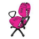 Pink Cassette Tape Pattern Print Office Chair Cover
