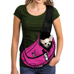 Pink Cassette Tape Pattern Print Pet Sling Carrier