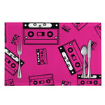 Pink Cassette Tape Pattern Print Placemat