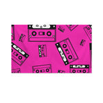 Pink Cassette Tape Pattern Print Polyester Flag