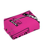 Pink Cassette Tape Pattern Print Rectangle Tissue Box Cover