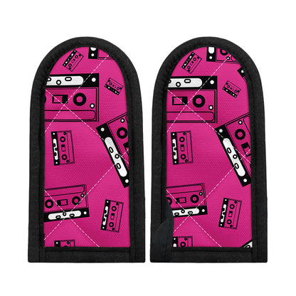 Pink Cassette Tape Pattern Print Skillet Handle Cover