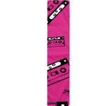 Pink Cassette Tape Pattern Print Table Runner