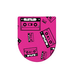 Pink Cassette Tape Pattern Print Toilet Lid Cover