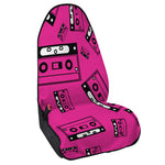 Pink Cassette Tape Pattern Print Waterproof Car Seat Cover