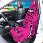 Pink Cassette Tape Pattern Print Waterproof Car Seat Cover