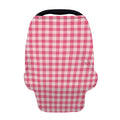 Pink Check Pattern Print Baby Seat Cover