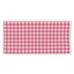 Pink Check Pattern Print Beach Towel