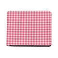 Pink Check Pattern Print Bifold Wallet