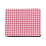 Pink Check Pattern Print Bifold Wallet
