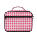 Pink Check Pattern Print Briefcase Bible Bag