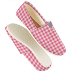 Pink Check Pattern Print Casual Shoes
