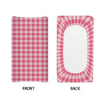 Pink Check Pattern Print Changing Pad Cover