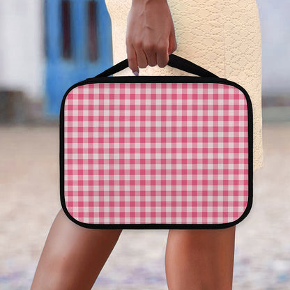 Pink Check Pattern Print Classic Bible Case