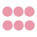 Pink Check Pattern Print Coaster Set
