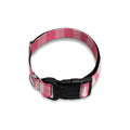 Pink Check Pattern Print Dog Collar