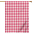 Pink Check Pattern Print House Flag