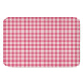 Pink Check Pattern Print Indoor Door Mat