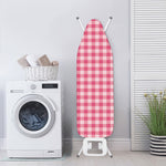 Pink Check Pattern Print Ironing Board Cover