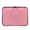 Pink Check Pattern Print Laptop Sleeve