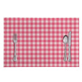 Pink Check Pattern Print Placemat
