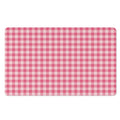 Pink Check Pattern Print Polyester Doormat