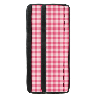 Pink Check Pattern Print Refrigerator Handle Covers