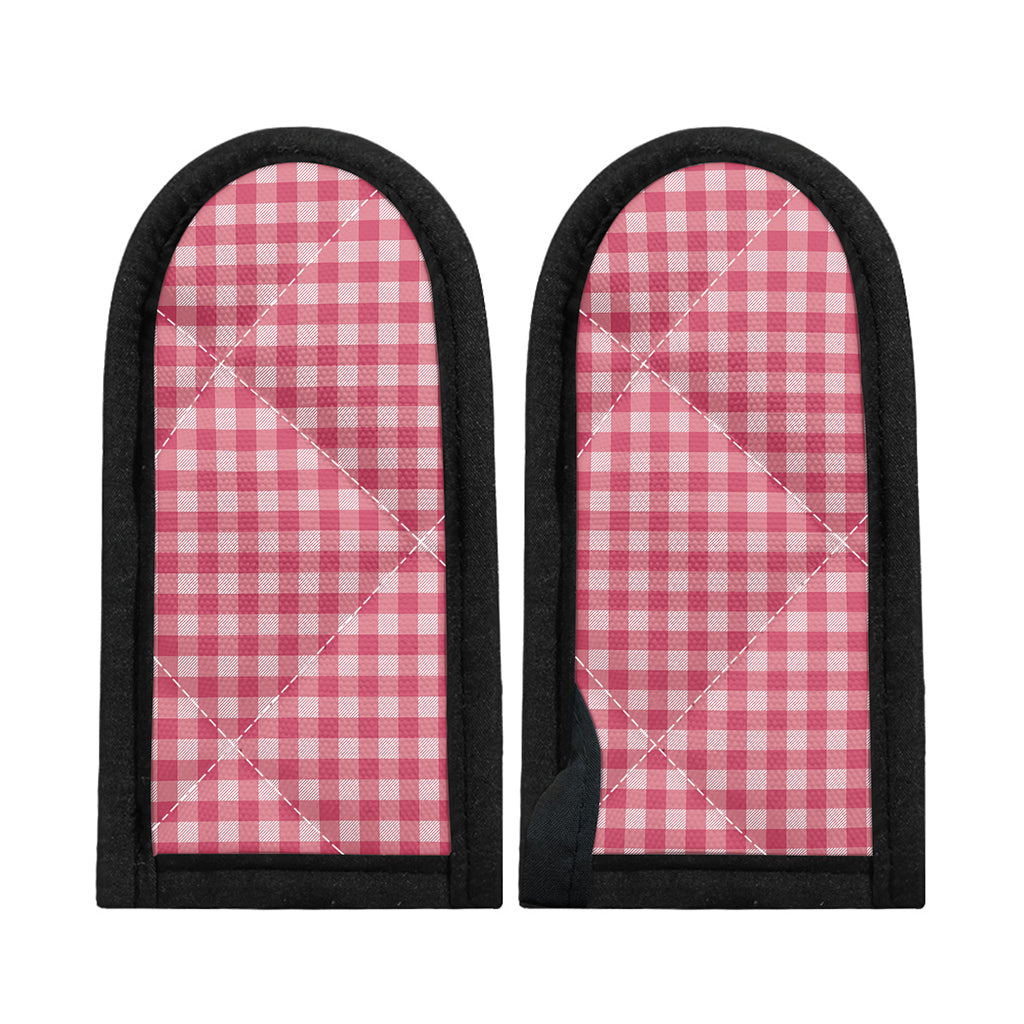 Pink Check Pattern Print Skillet Handle Cover