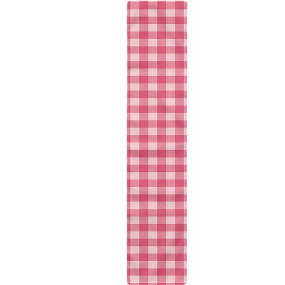 Pink Check Pattern Print Table Runner