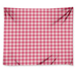 Pink Check Pattern Print Tapestry