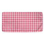 Pink Check Pattern Print Towel