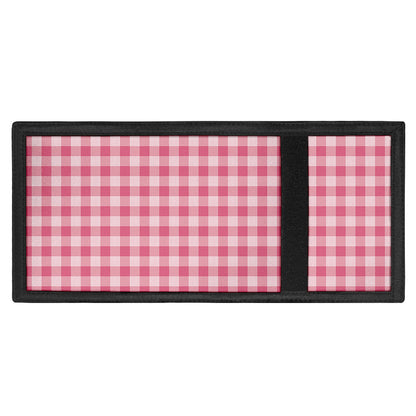 Pink Check Pattern Print Trifold Wallet