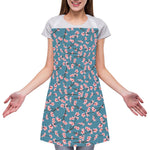Pink Cherry Blossom Pattern Print Adjustable Apron