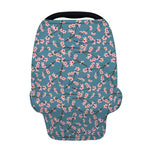 Pink Cherry Blossom Pattern Print Baby Seat Cover