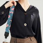 Pink Cherry Blossom Pattern Print Bag Strap